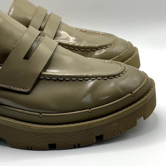 Zara Olive Green Loafers - Picture 7 of 15
